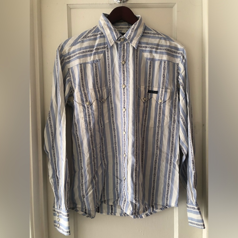 Lucky Brand Striped Western Button Up
